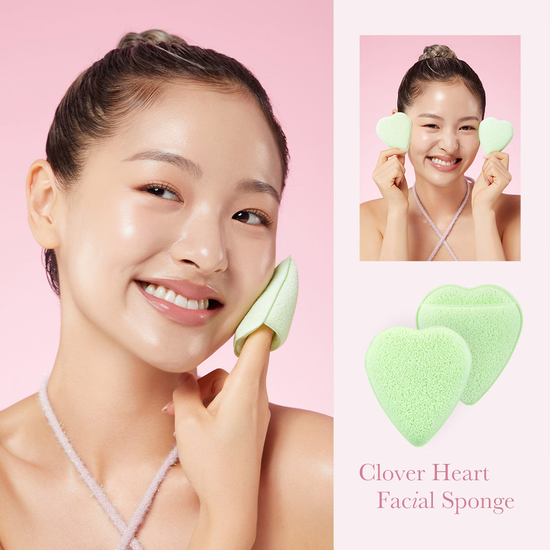 Clover Heart Facial Sponge Z0