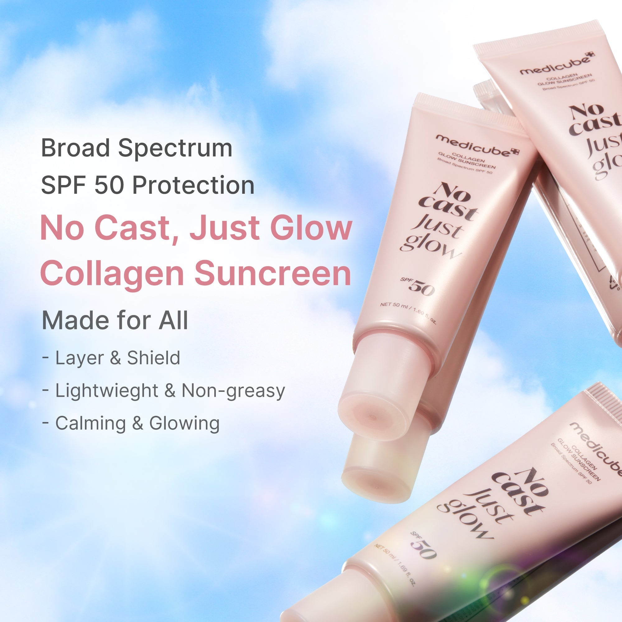 No Cast Just Glow Collagen Sunscreen X2
