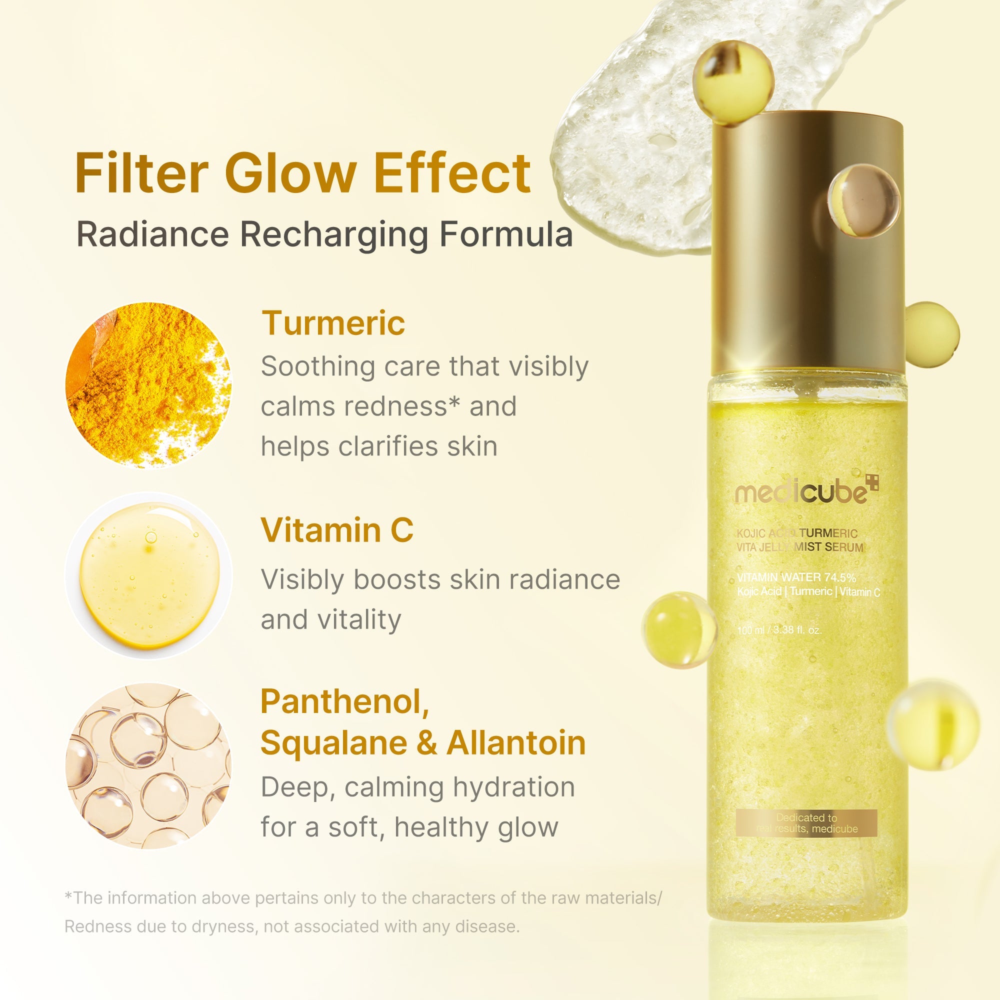 Kojic Acid Turmeric Vitamin Gold Jelly Mist Serum B2