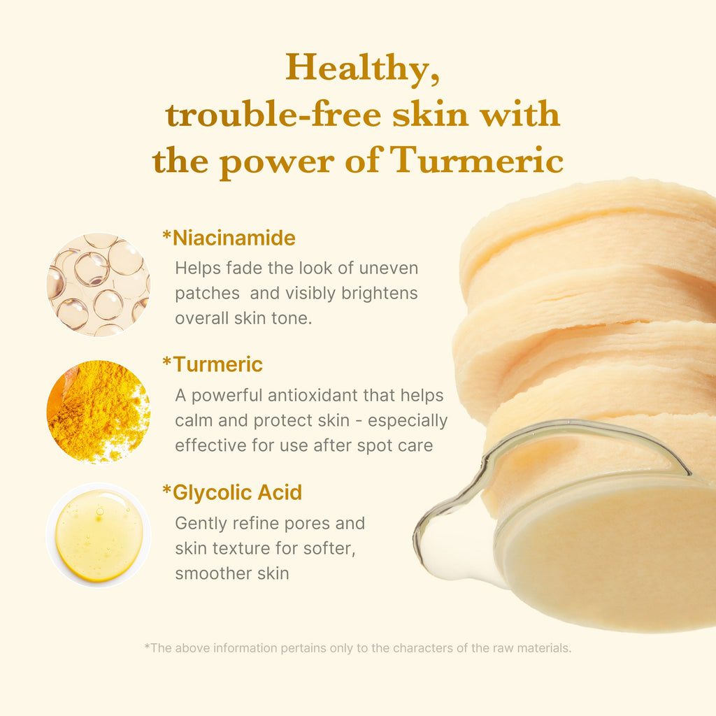 Kojic Acid Tumeric Toner Pad T9