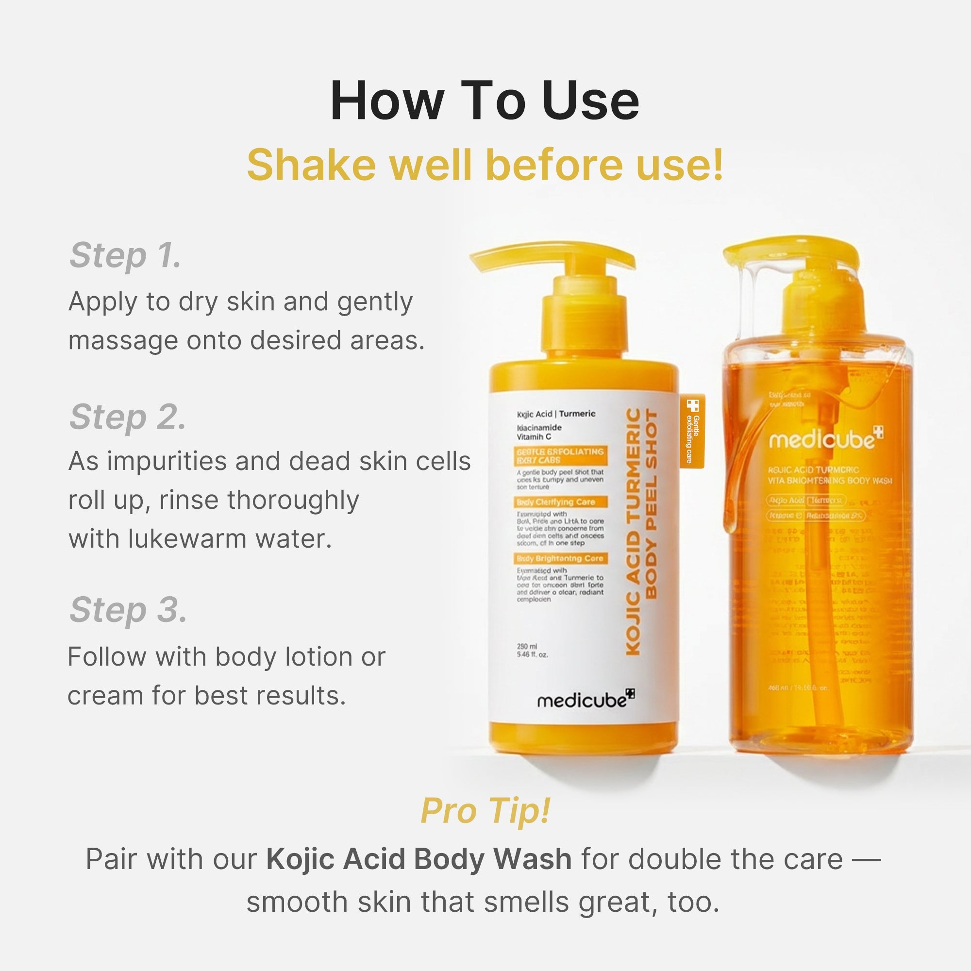 Kojic Acid Turmeric Body Peel Shot U5