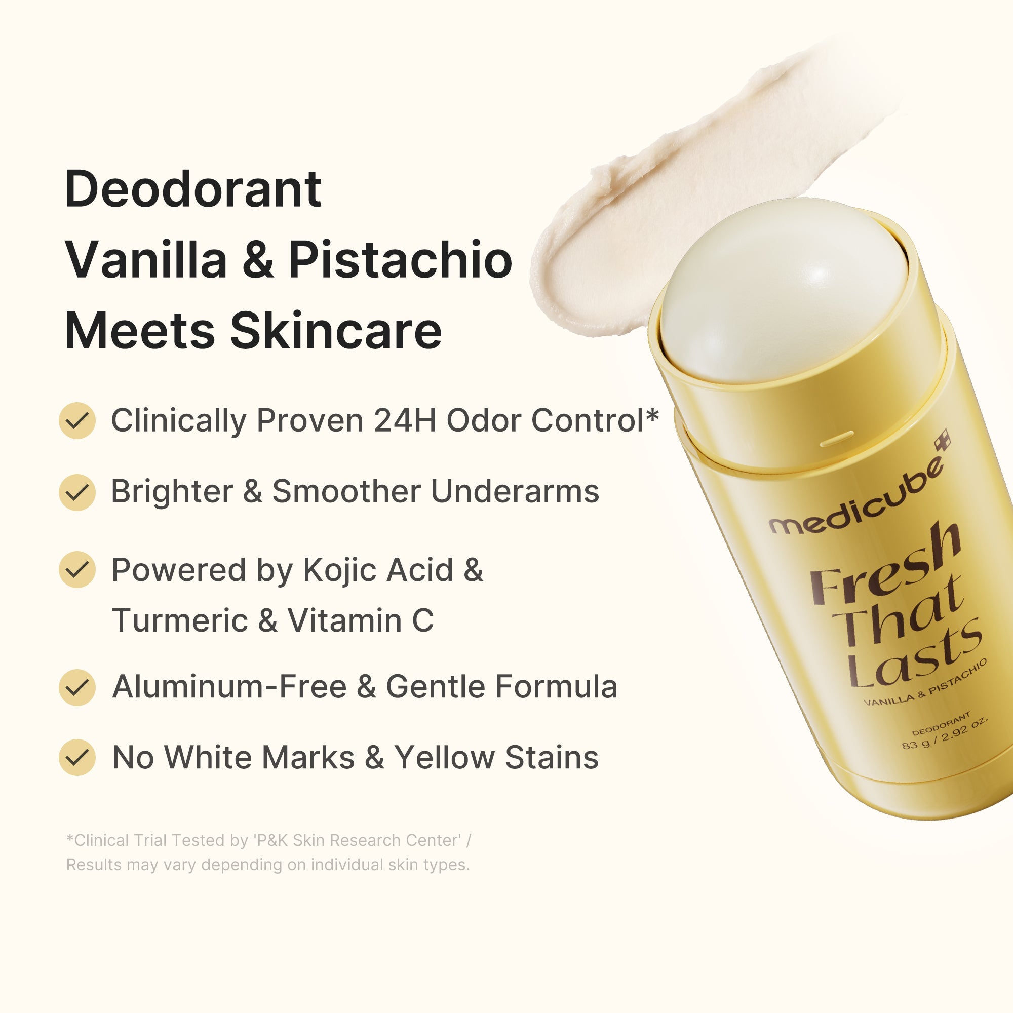 Kojic Acid Brightening Deodorant (Vanilla & Pistachio) Q3