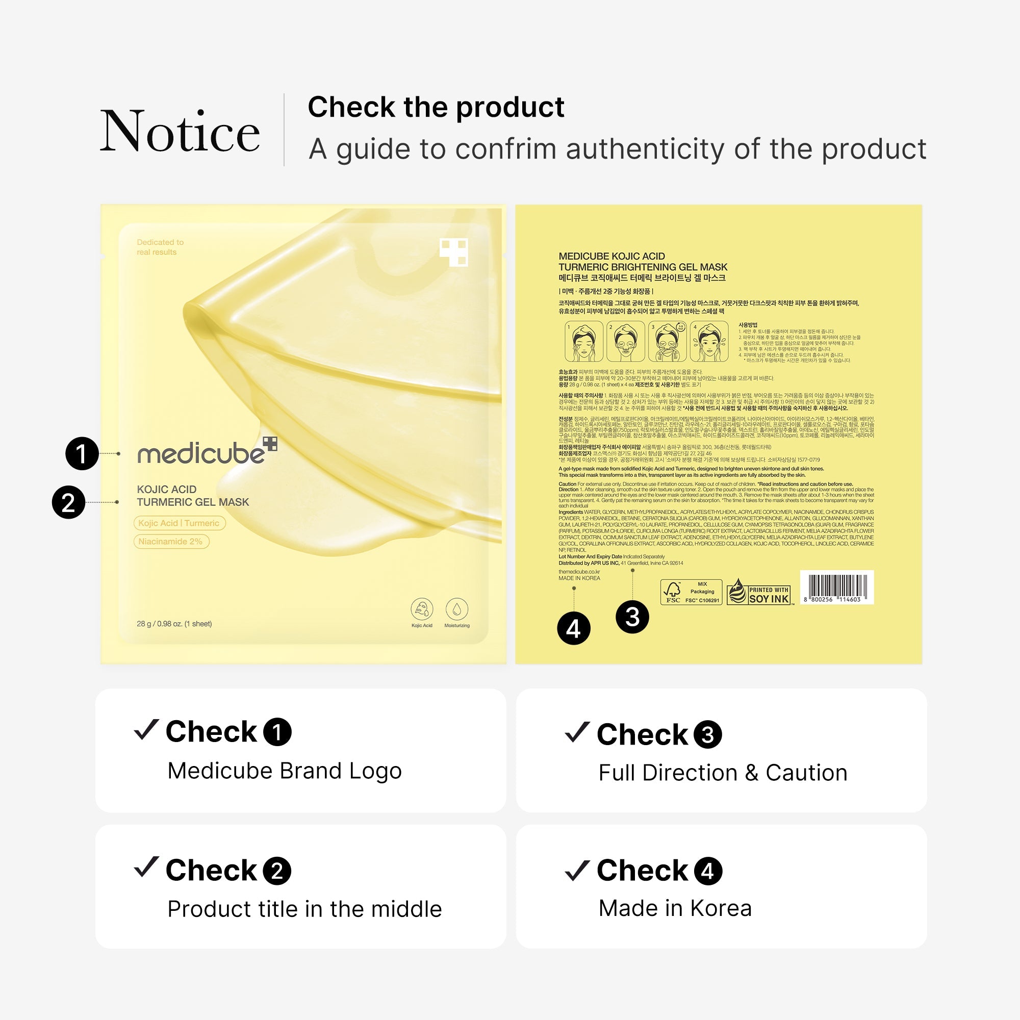 Kojic Acid Turmeric Gold Jelly Gel Mask B9