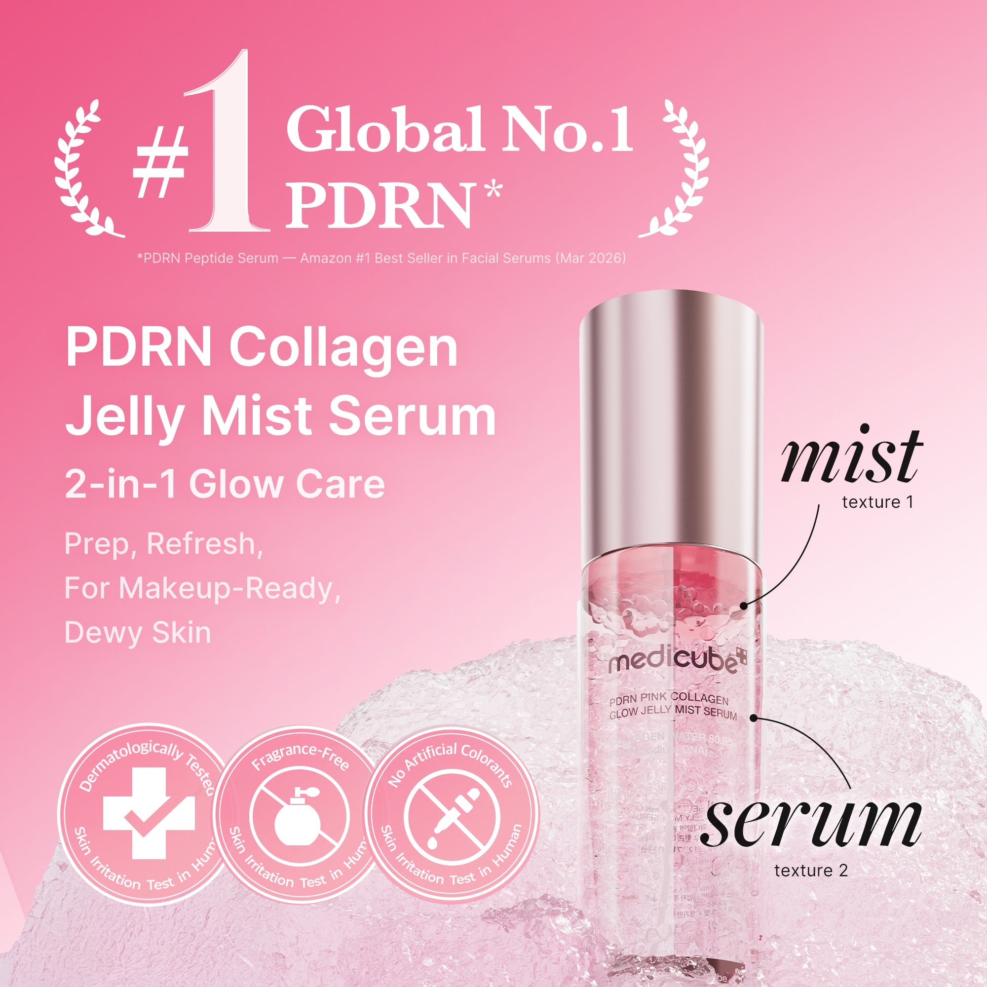 PDRN Pink Collagen Glow Jelly Mist Serum R9