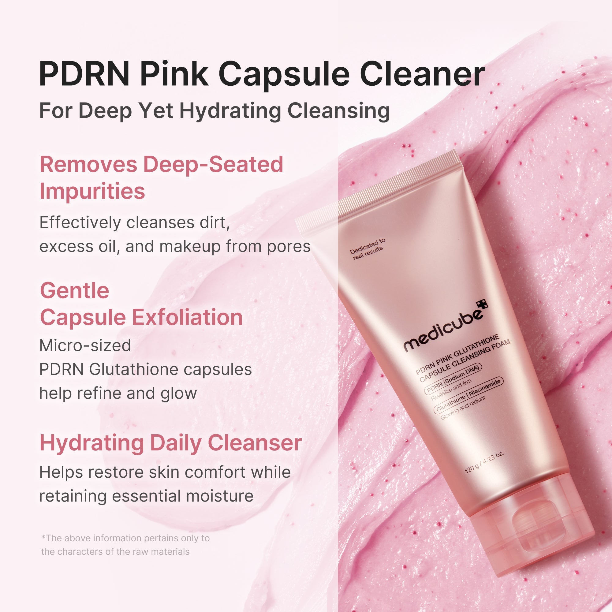 PDRN Pink Glutathione Capsule Foam Cleanser V7
