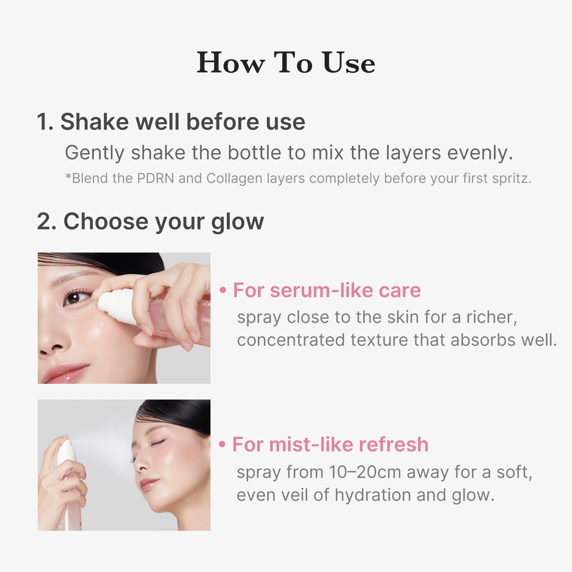 PDRN Pink Collagen Glow Jelly Mist Serum R9
