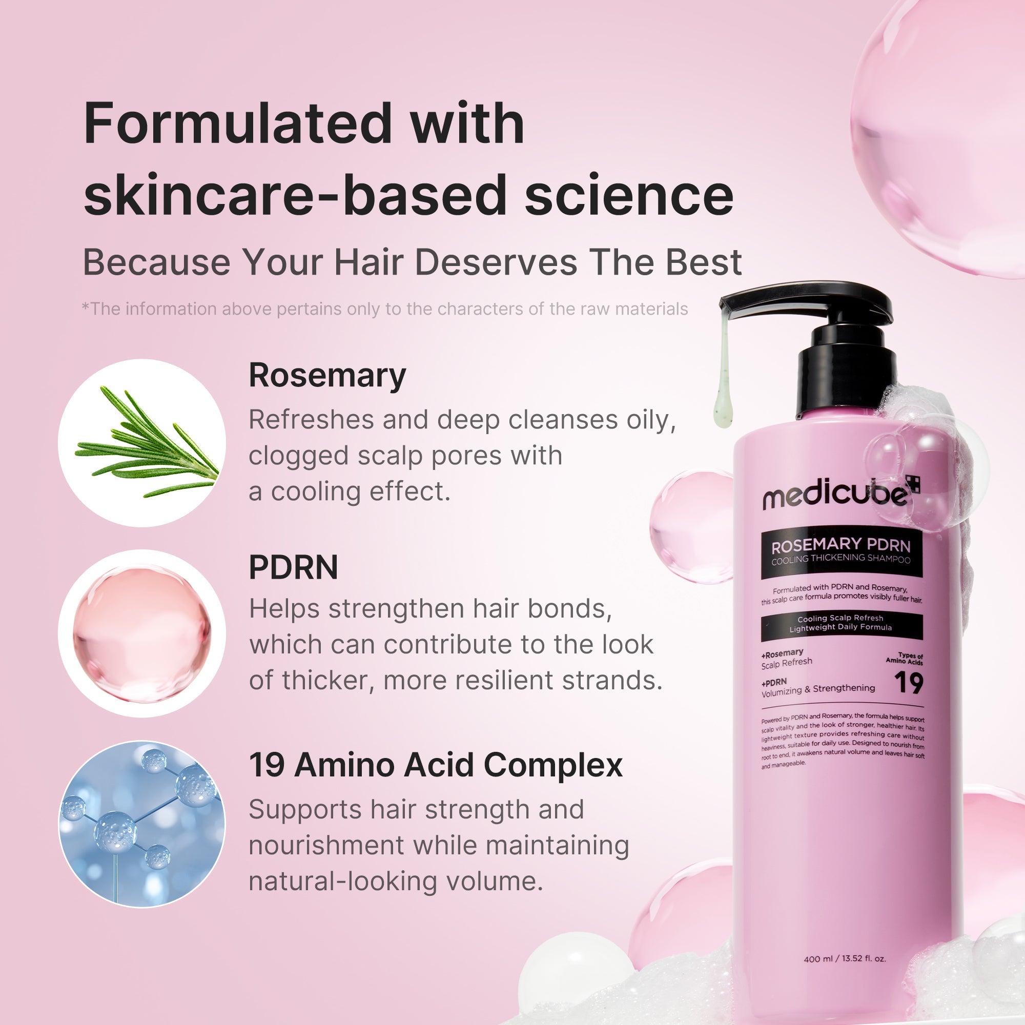 Rosemary PDRN Cooling Thickening Shampoo K8